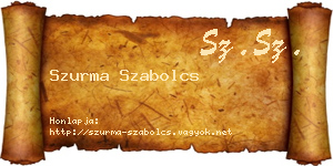 Szurma Szabolcs névjegykártya